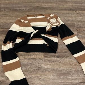 Eris Women’s Striped Tied Cardigan - S